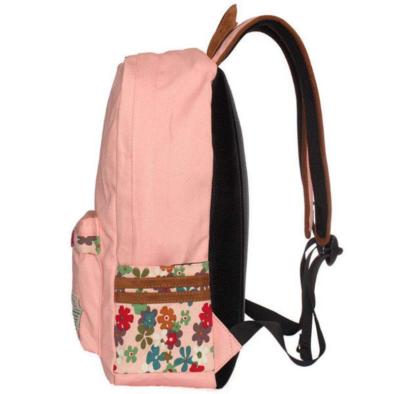 Γυναικείο Σακίδιο Πλάτης Σε Καμβά Floral Pastoral Travel Satchel