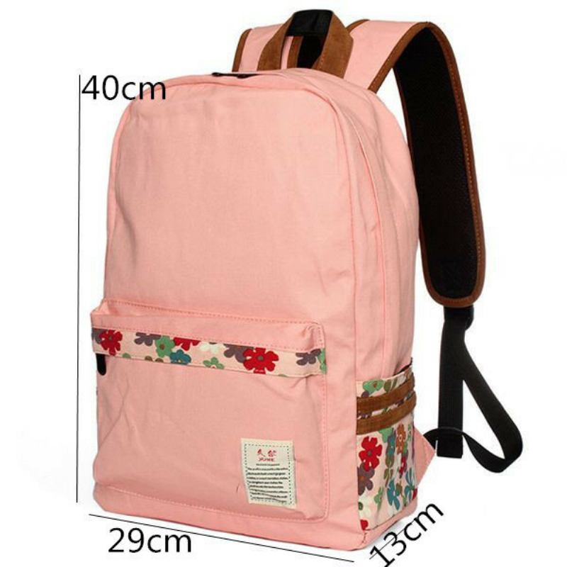 Γυναικείο Σακίδιο Πλάτης Σε Καμβά Floral Pastoral Travel Satchel