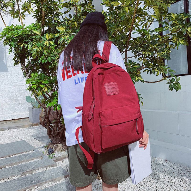 Ιαπωνική Έκδοση Του The Ancient Sense Of Solid Color Backpack Girl Super Student Bag Wild Waterproof Sen Tide 201