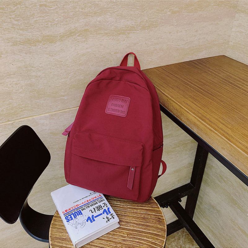 Ιαπωνική Έκδοση Του The Ancient Sense Of Solid Color Backpack Girl Super Student Bag Wild Waterproof Sen Tide 201