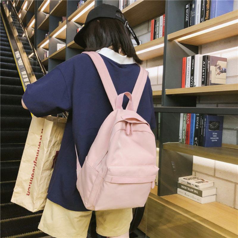 Ins Wind Bag Female Fashion College Student Casual Backpack Vintage Sense Girl High School Japanese Bf