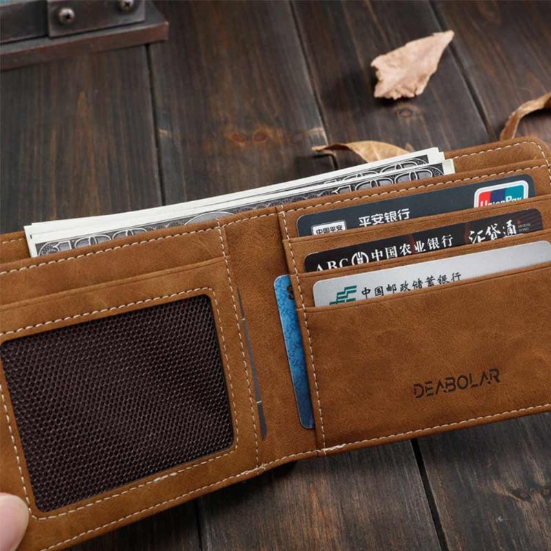 Leisure Canvas Wallet Εξαιρετικά Λεπτό Απλό Πορτοφόλι Youth Traveler Organizer Κάτοχος Μετρητών Ανδρικό Μονόχρωμο