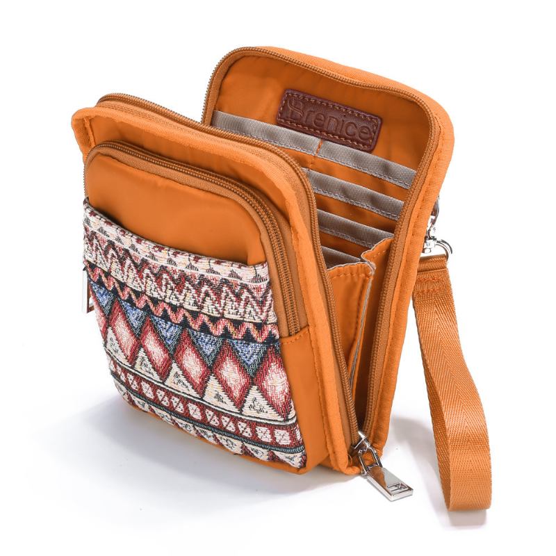 Μίνι Τσάντες Χιαστών Brenice National Multi-pocket Bohemia Card Holder Mini Crossbody