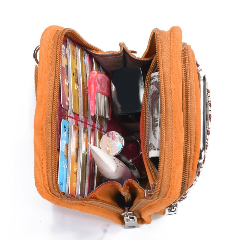 Μίνι Τσάντες Χιαστών Brenice National Multi-pocket Bohemia Card Holder Mini Crossbody