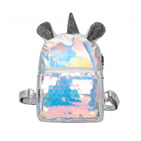 Νέο Σακίδιο Πλάτης Pu Sequin Unicorn Student Charte Bag Cartoon Girl Τσάντα Ώμου Lady