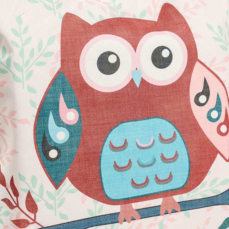 Owl Canvas Κάθετη Τσάντα Ώμου Χιαστί Για Γυναίκες