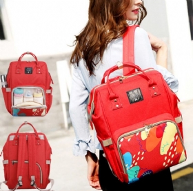 Print Diaper Mommy Bags Σακίδιο Πλάτης Πολυλειτουργικές Αδιάβροχες Ανθεκτικές Τσάντες Ώμου