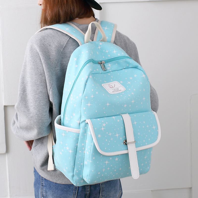 Σακίδιο Πλάτης Μαθητής Γυμνασίου Casual Print Backpack College Wind Τσάντα Ταξιδιού