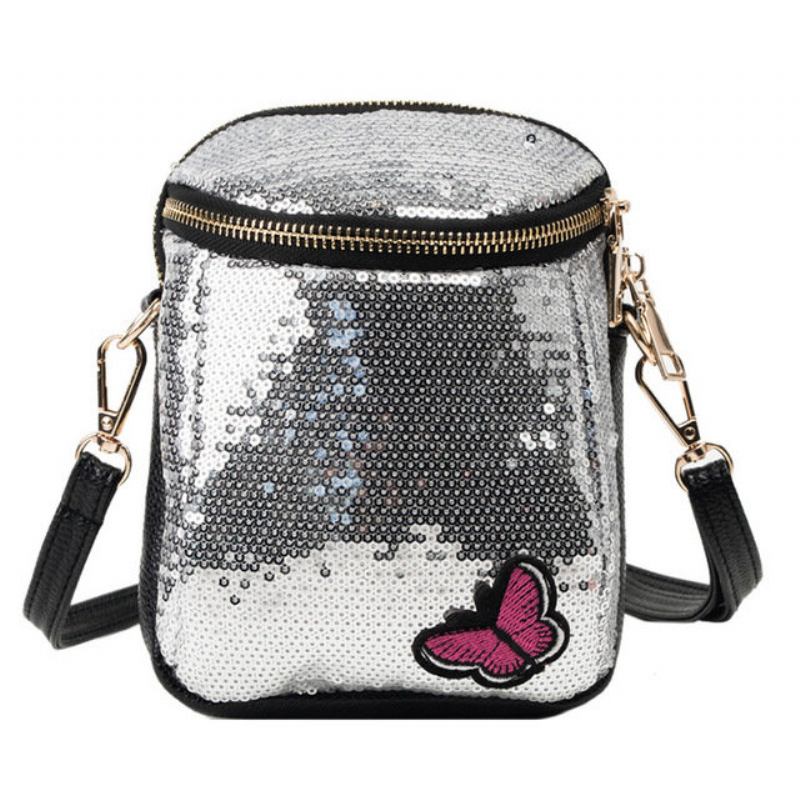 Season New Embroidered Line Butterfly Personality Sequin Τσάντα Για Κινητά Τηλέφωνα Shoulder Slung Mini Bag Cool Γυναικεία