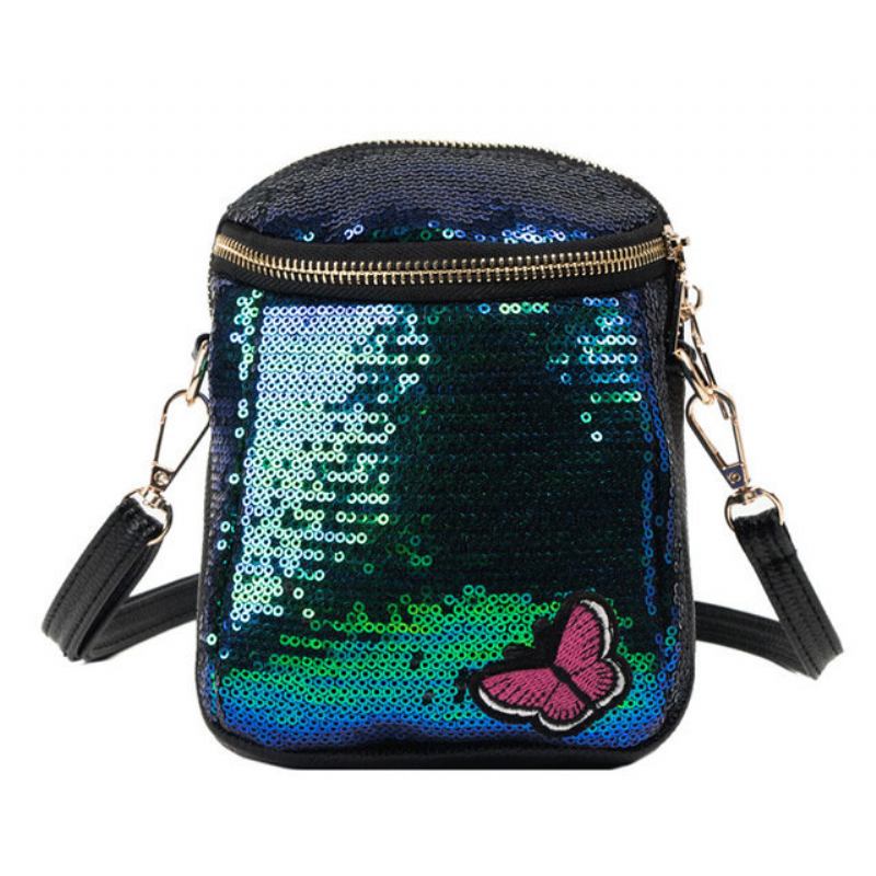 Season New Embroidered Line Butterfly Personality Sequin Τσάντα Για Κινητά Τηλέφωνα Shoulder Slung Mini Bag Cool Γυναικεία