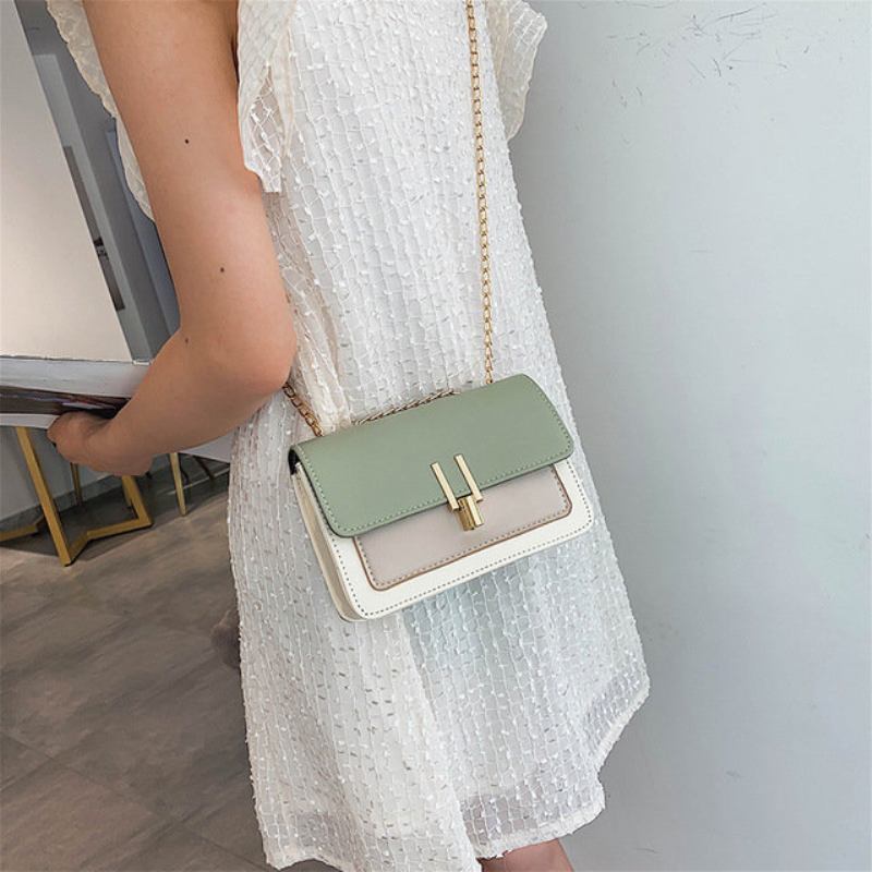 Season Small Bag Fashion Ins Νέα Γυναικεία Τσάντα Μονόπλευρη Αντίθεση Χρώμα Διαγώνιος Μικρή Τετράγωνη