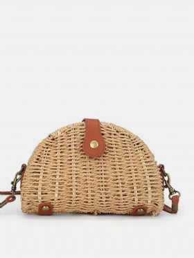 Straw Hollow Out Beach Shoulder Bag Shell Bag Για Γυναίκες