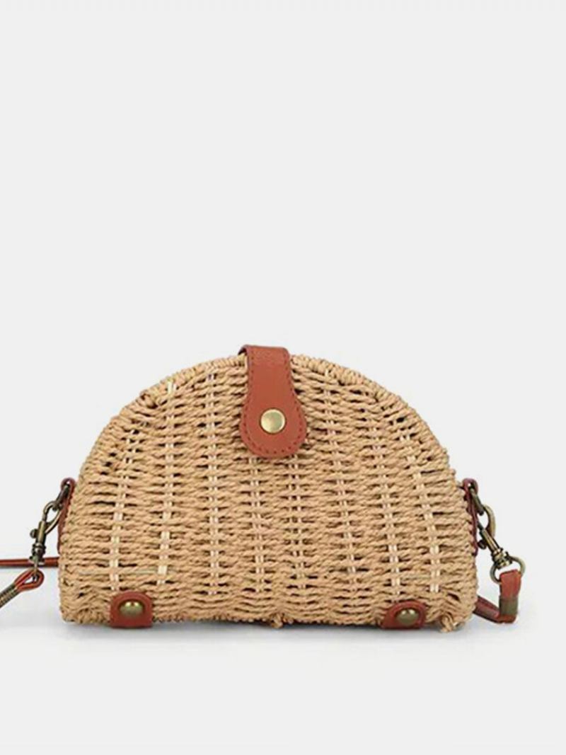 Straw Hollow Out Beach Shoulder Bag Shell Bag Για Γυναίκες