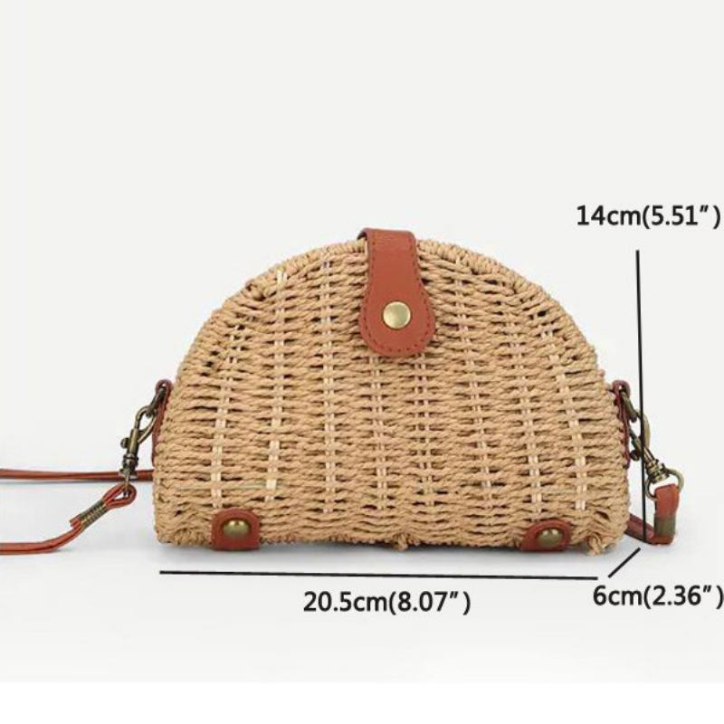 Straw Hollow Out Beach Shoulder Bag Shell Bag Για Γυναίκες