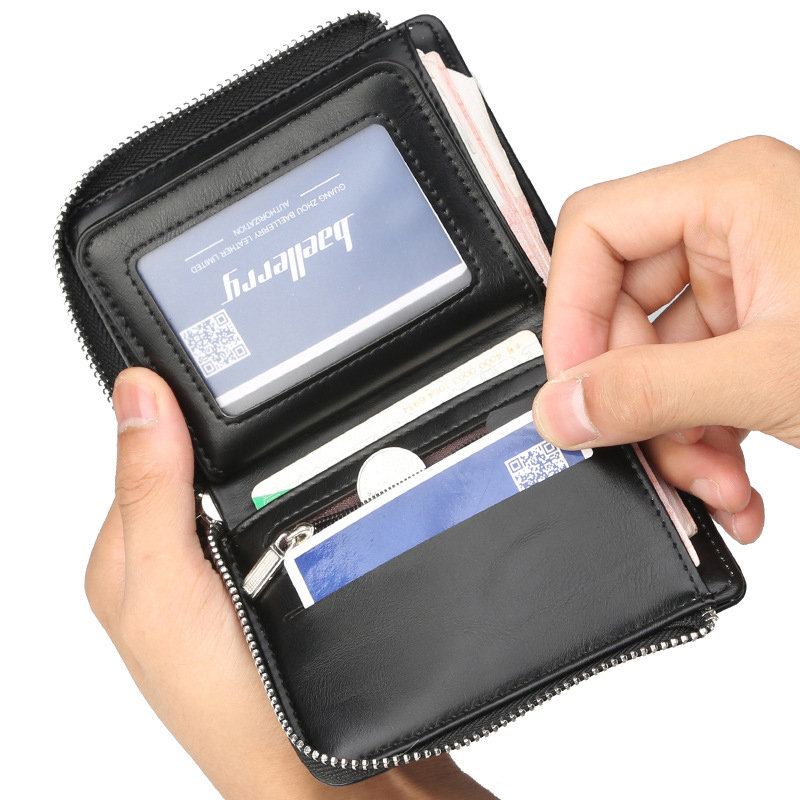 Τεχνητό Δέρμα Business 5 Card Slot Wallet Casual Τσάντα Πολυλειτουργικών Νομισμάτων