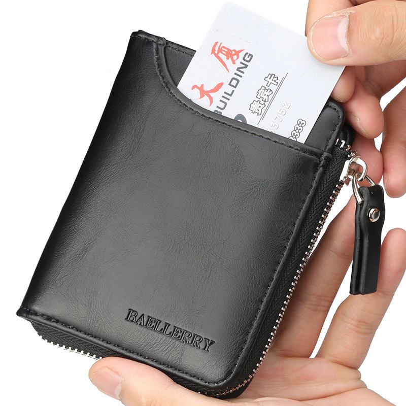 Τεχνητό Δέρμα Business 5 Card Slot Wallet Casual Τσάντα Πολυλειτουργικών Νομισμάτων