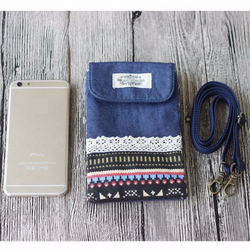 Τσάντα Cowboy Cotton Joint Shoulder 6 Ιντσών Για Iphone Samsung Xiaomi Huawei