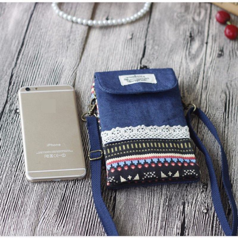 Τσάντα Cowboy Cotton Joint Shoulder 6 Ιντσών Για Iphone Samsung Xiaomi Huawei