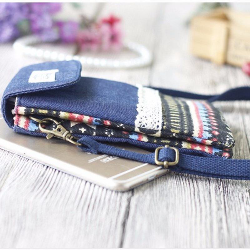 Τσάντα Cowboy Cotton Joint Shoulder 6 Ιντσών Για Iphone Samsung Xiaomi Huawei