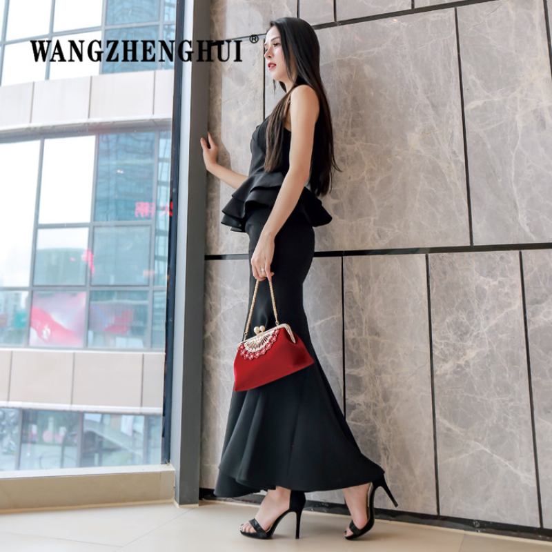 Τσάντα Fashion Diamond Dinner Bag Cheongsam Με Αλυσίδα Νυφική Ώμου