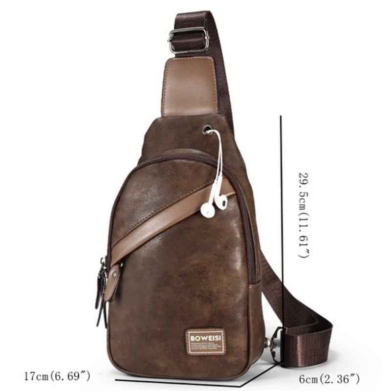 Τσάντες Pu Retro Crossbody Casual Single Messenger Για Άνδρες