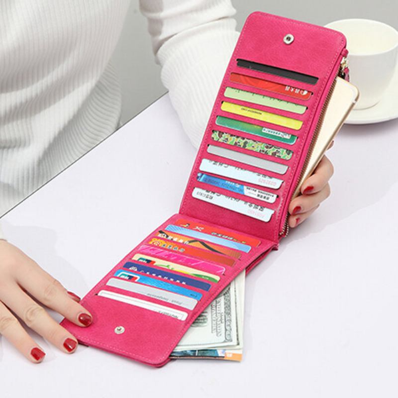 Woman Durable Pu Phone Wallet Card Bag 20 Slots Υποδοχές Πολλαπλών Καρτών Πορτοφόλι