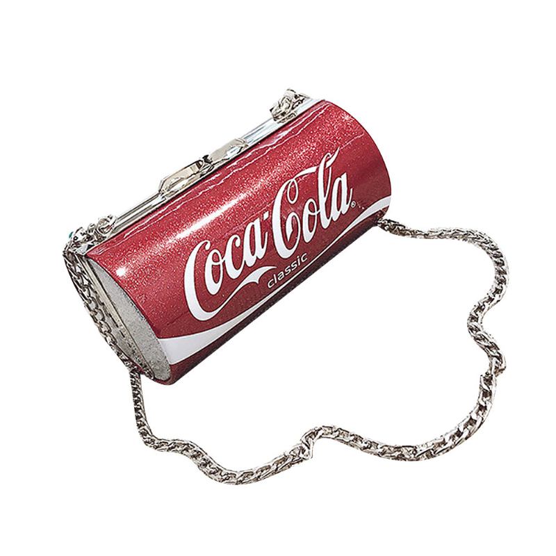 Χαριτωμένη Δημιουργική Τσάντα Ώμου Coca-cola Sprite Can Lady Tough Pu Creative Letters Μικρή Γυναικεία Χιαστί