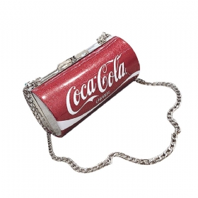 Χαριτωμένη Δημιουργική Τσάντα Ώμου Coca-cola Sprite Can Lady Tough Pu Creative Letters Μικρή Γυναικεία Χιαστί