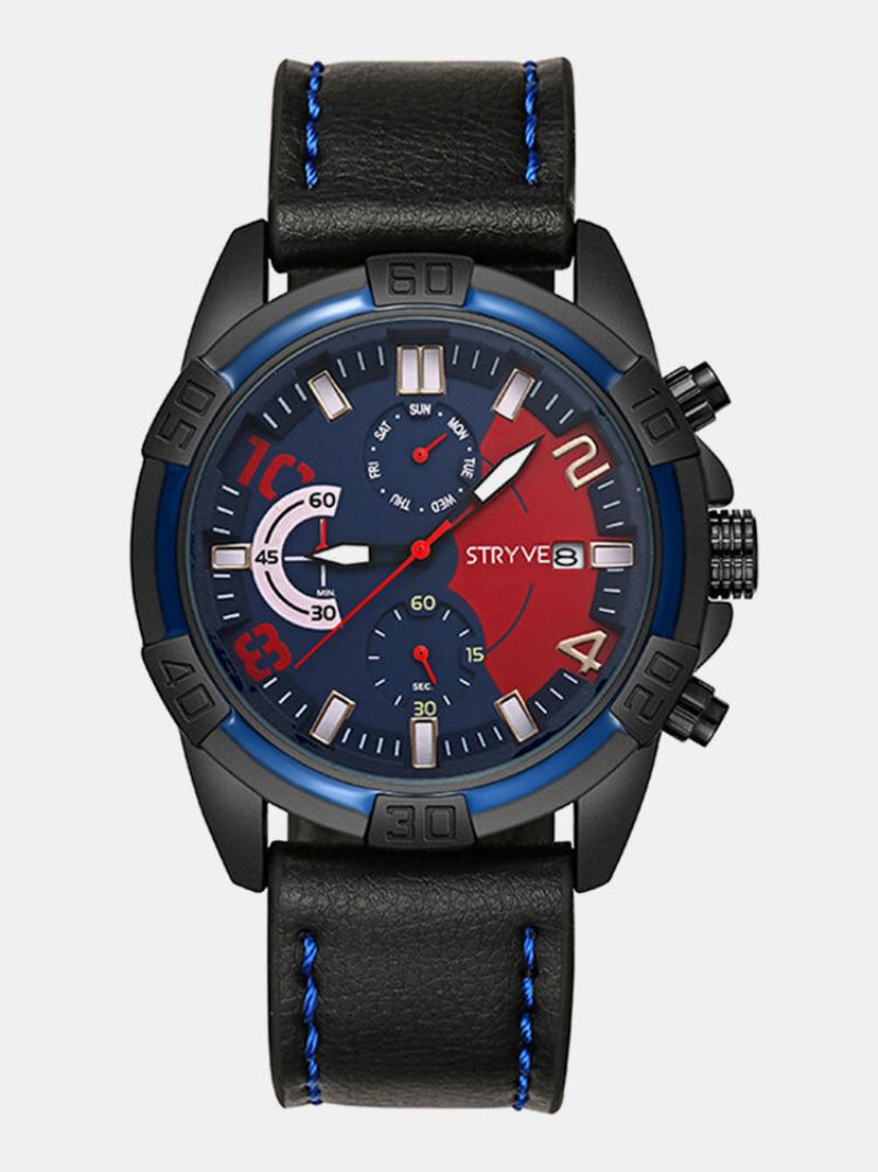 Ανδρικό Ρολόι Sport Style Fashion Chrono Χρονόμετρο Εμφάνιση Ημερομηνίας Ώρας Αθλητικό Χαλαζία