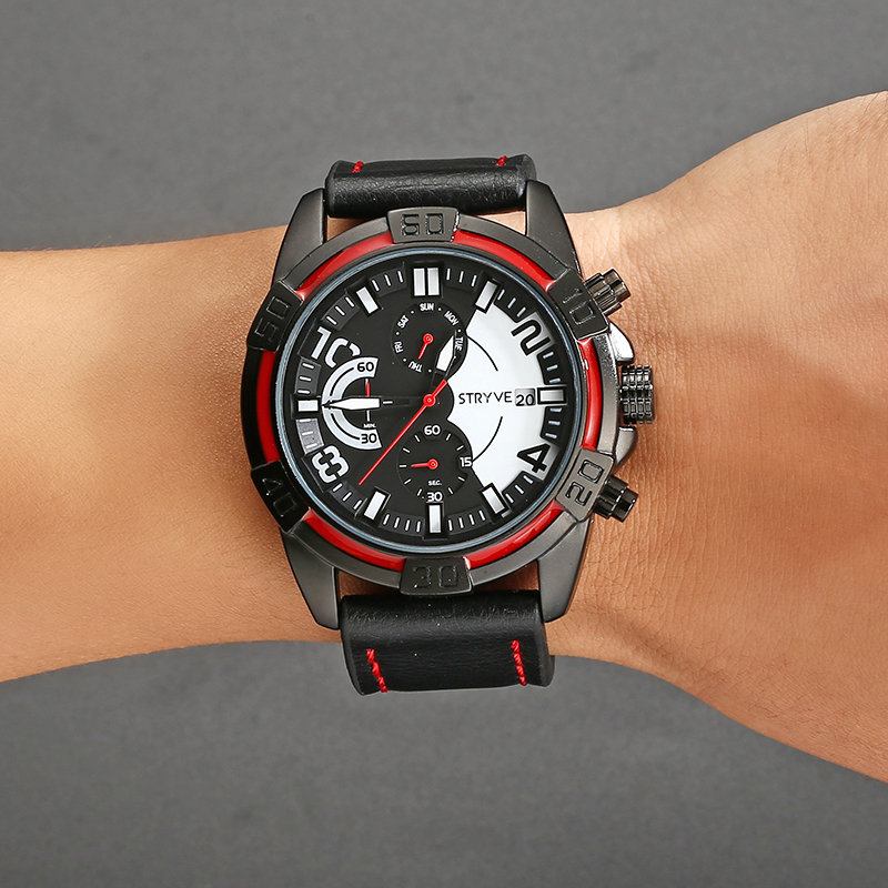 Ανδρικό Ρολόι Sport Style Fashion Chrono Χρονόμετρο Εμφάνιση Ημερομηνίας Ώρας Αθλητικό Χαλαζία