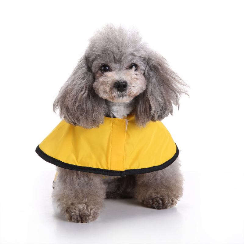 Fashion Pet Raincoat Rainy Days Slicker Yellow