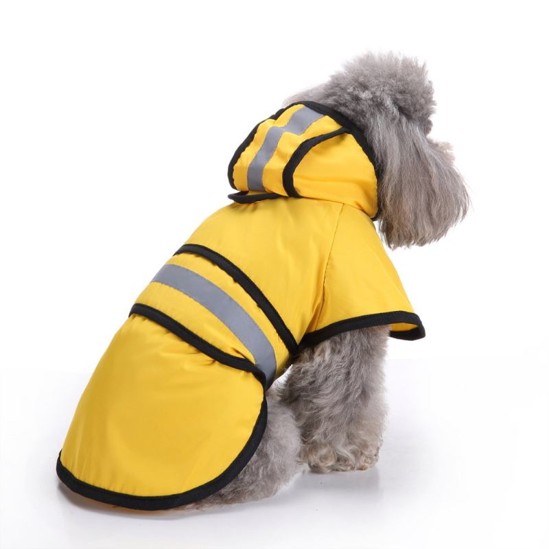 Fashion Pet Raincoat Rainy Days Slicker Yellow