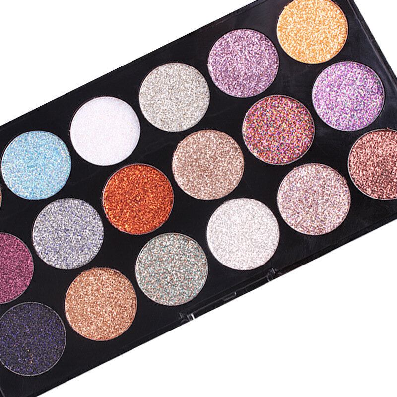 Glitter Eyeshadow Palette 18 Colors Shimmer Μεγάλης Διάρκειας Highlighter