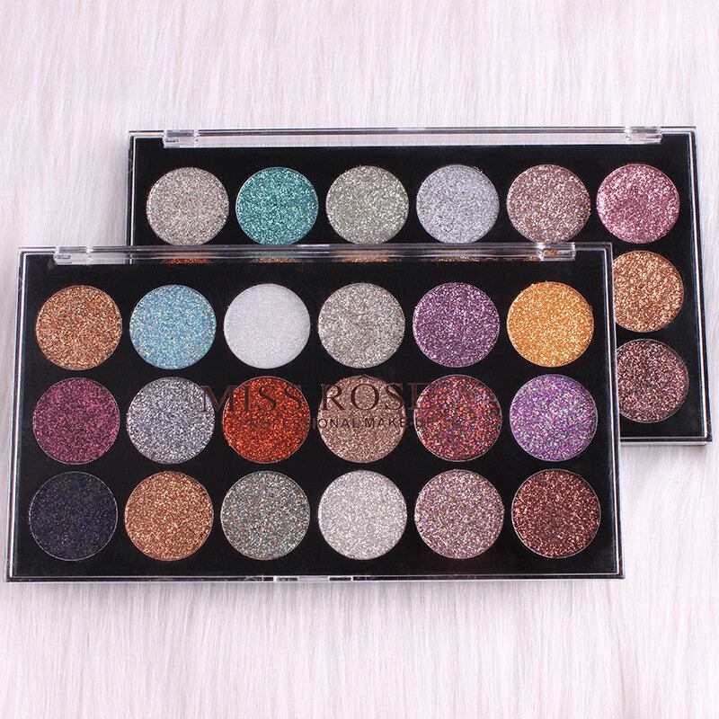 Glitter Eyeshadow Palette 18 Colors Shimmer Μεγάλης Διάρκειας Highlighter