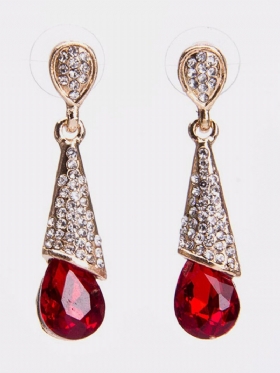 Κομψά Ear Drop Earrings Rhinestone Multi Tangent Plane Gemstone Dangle Ethnic Jewelry For Women