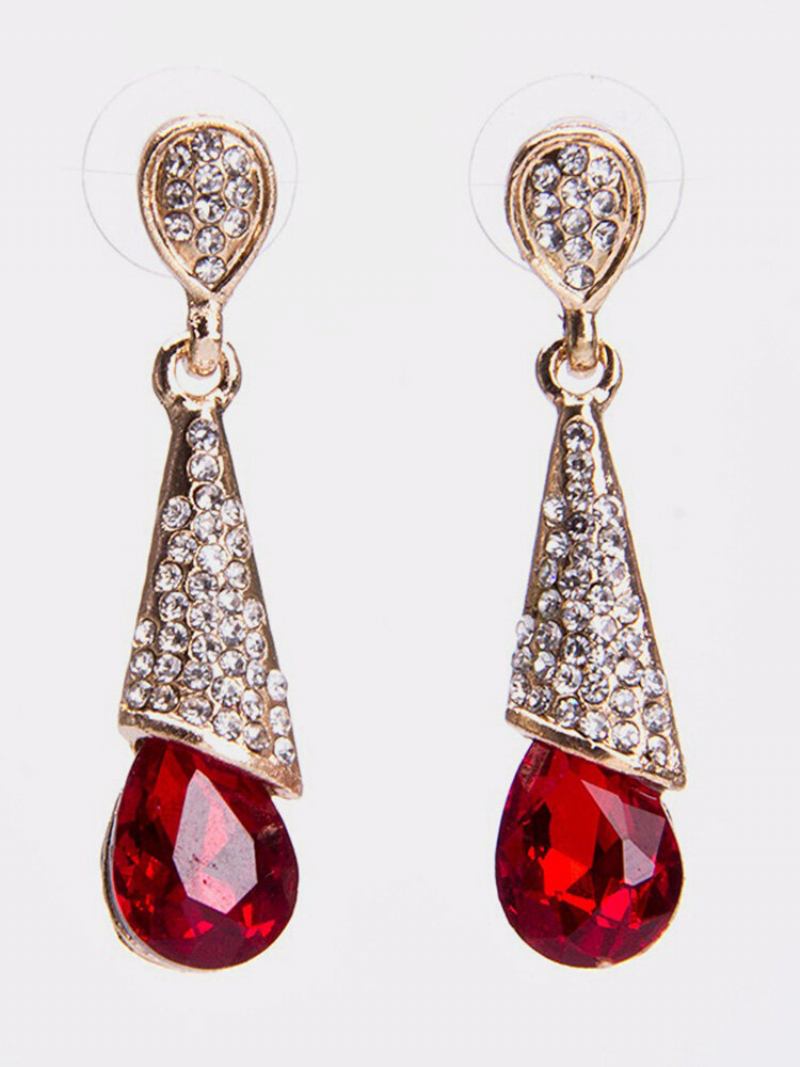 Κομψά Ear Drop Earrings Rhinestone Multi Tangent Plane Gemstone Dangle Ethnic Jewelry For Women