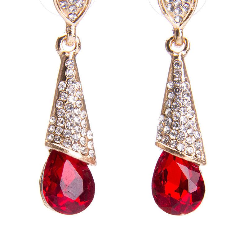 Κομψά Ear Drop Earrings Rhinestone Multi Tangent Plane Gemstone Dangle Ethnic Jewelry For Women