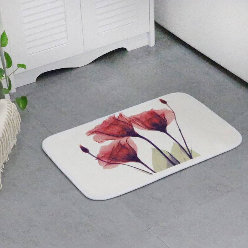 Memory Foam Chronic Rebound Printing Lotus Absorbent Αντιολισθητικό Χαλάκι Home Παιδικό Δωμάτιο Μοκέτα Δαπέδου