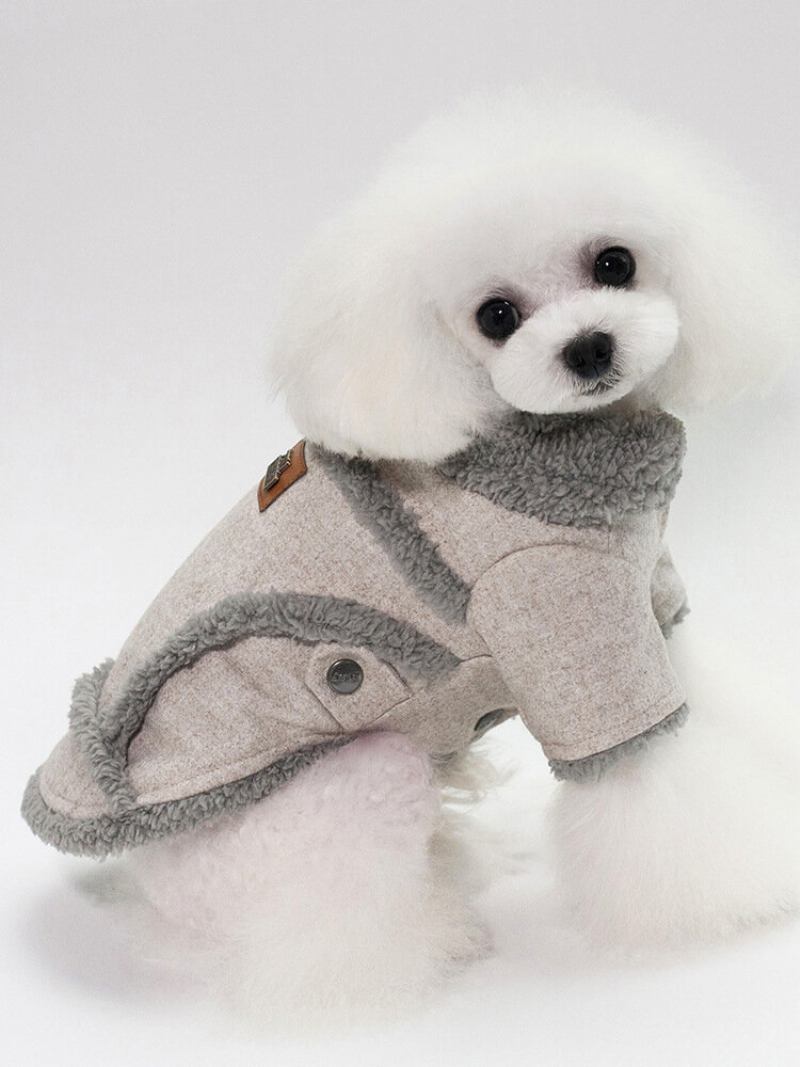 Pet Dog Fleece Neck Χειμερινό Ζεστό Παλτό Puppy Soft Πουλόβερ Ρούχα