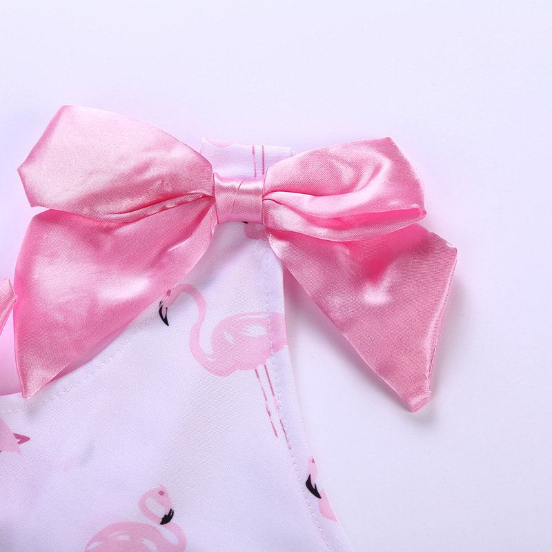 Swan Printed Toddler Girls Bows Εξώπλατο Μαγιό Κοστούμι Παραλίας Για 1y-7y