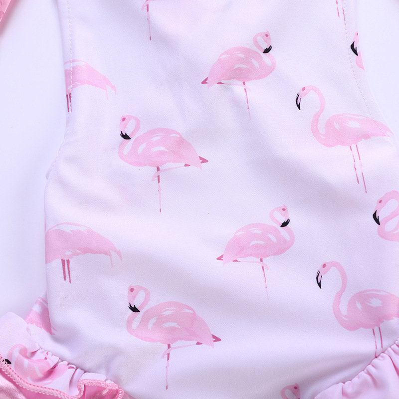 Swan Printed Toddler Girls Bows Εξώπλατο Μαγιό Κοστούμι Παραλίας Για 1y-7y