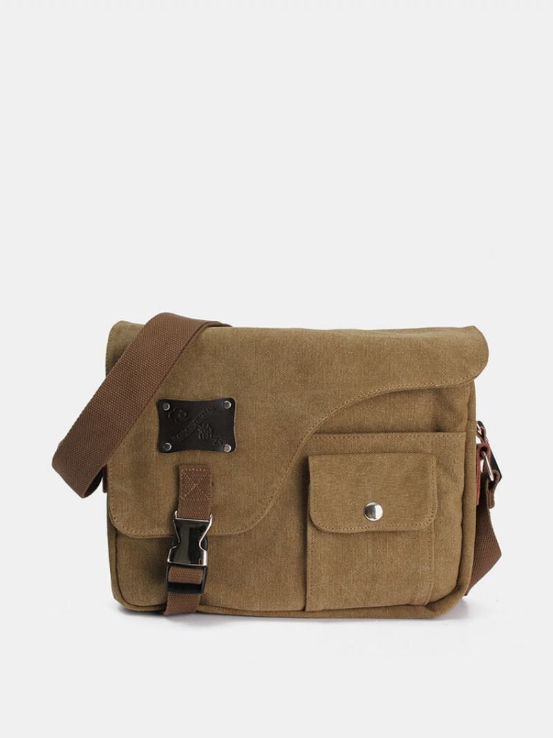 Τσάντα Ώμου Vintage Messenger Canvas Crossbody Για Άνδρες