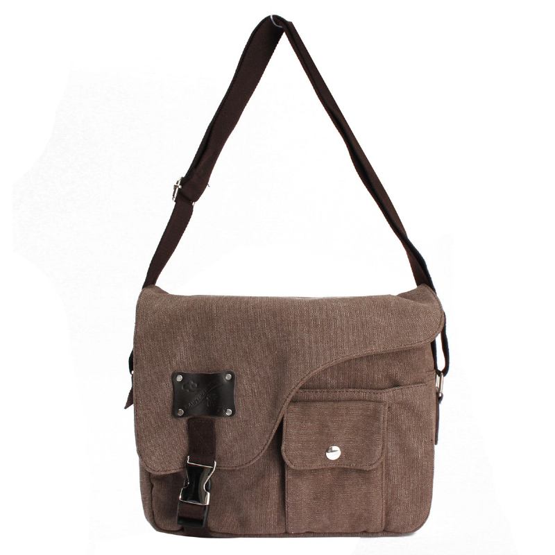 Τσάντα Ώμου Vintage Messenger Canvas Crossbody Για Άνδρες