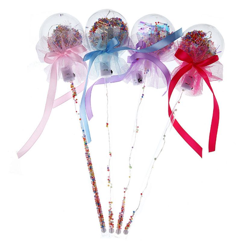 10 Τμχ Στρογγυλό Bobo Ball Magic Stick With Fairy Bow Glow Με 3 Λειτουργίες Φωτισμού Για Χριστουγεννιάτικη Διακόσμηση Πάρτι