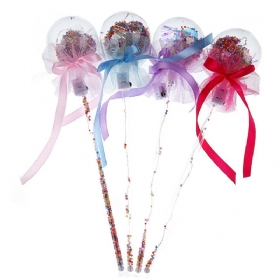 10 Τμχ Στρογγυλό Bobo Ball Magic Stick With Fairy Bow Glow Με 3 Λειτουργίες Φωτισμού Για Χριστουγεννιάτικη Διακόσμηση Πάρτι