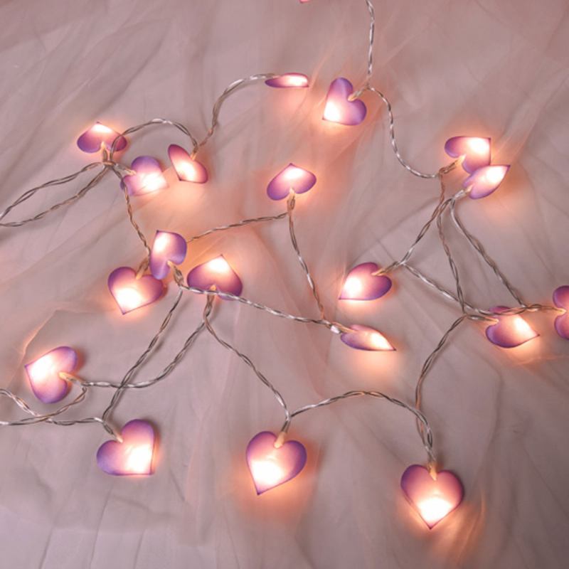 3m 5m 10m Πανί Art Love Lamp String Σχήμα Καρδιάς Led Που Τροφοδοτείται Με Τρεμόπαιγμα Για Χριστουγεννιάτικο Στολισμό Γάμου Για Πάρτι Στο Σπίτι