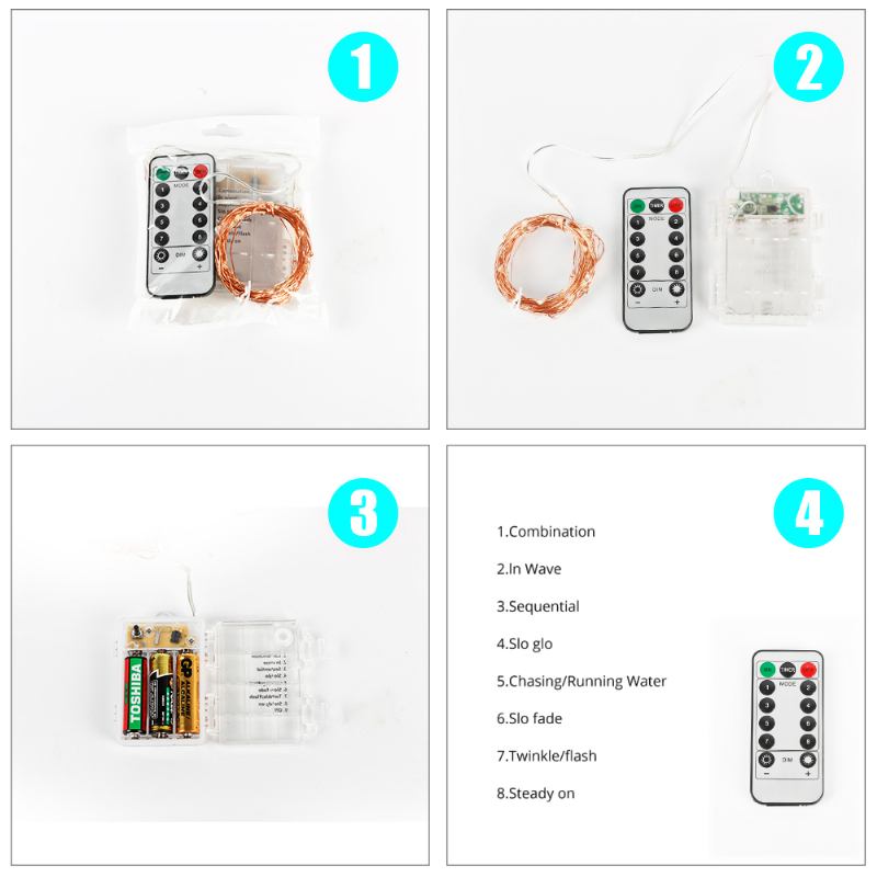 5m 10m Led Twinkle Light Outdoor Indoor Fairy String Christmas Diy Aa Αδιάβροχο Ασύρματο Τηλεχειριστήριο Με Μπαταρία