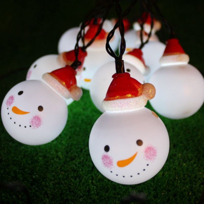 Cute Delicate 10 20 30 Leds Cozy Romantic Snowman Lights String Χριστουγεννιάτικα Φωτιστικά Διακοσμητικά Πάρτι Αυλής