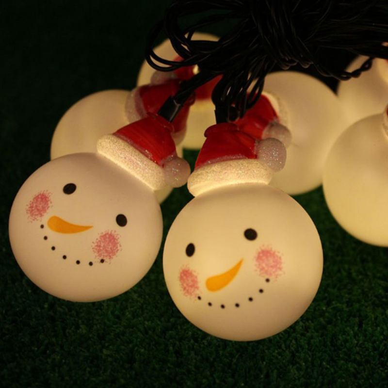 Cute Delicate 10 20 30 Leds Cozy Romantic Snowman Lights String Χριστουγεννιάτικα Φωτιστικά Διακοσμητικά Πάρτι Αυλής