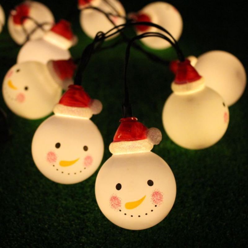 Cute Delicate 10 20 30 Leds Cozy Romantic Snowman Lights String Χριστουγεννιάτικα Φωτιστικά Διακοσμητικά Πάρτι Αυλής